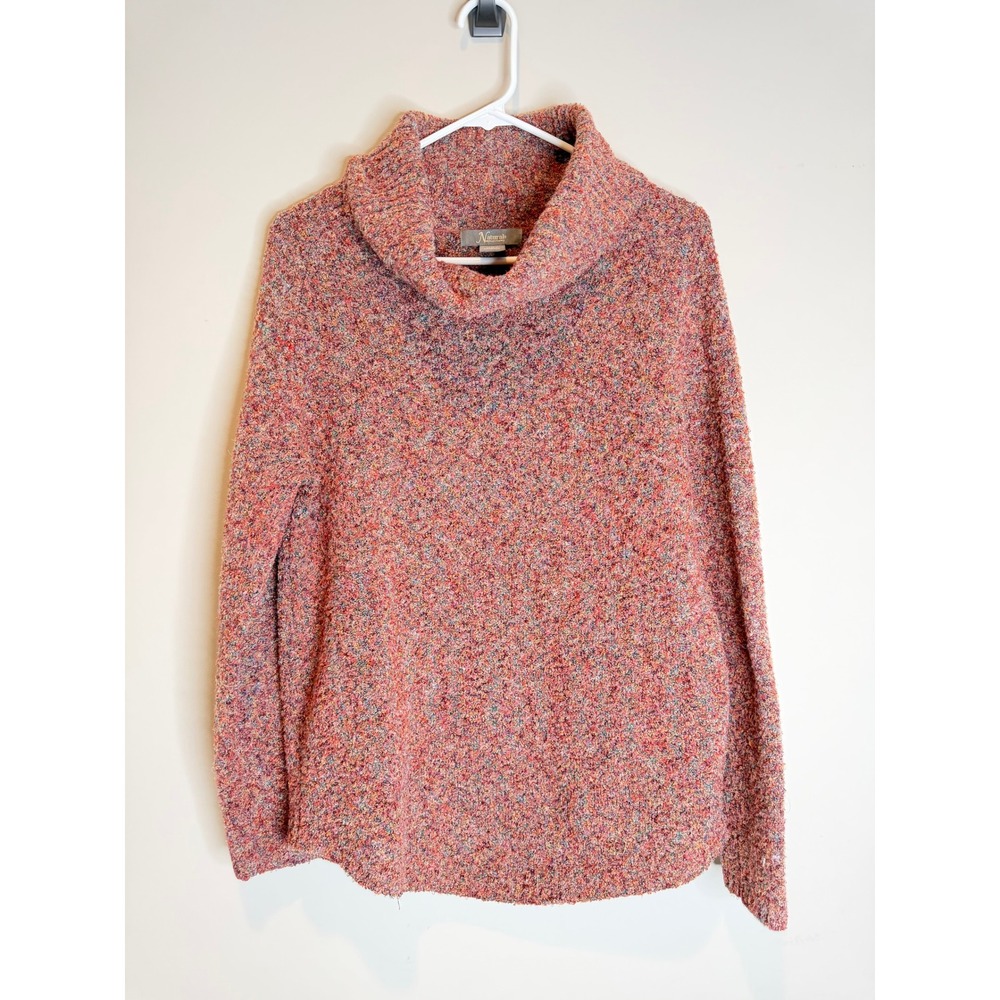 Naturals Reflections Multicolor Bouclé Cowl Neck Pullover Sweater Cozy - Picture 2 of 6